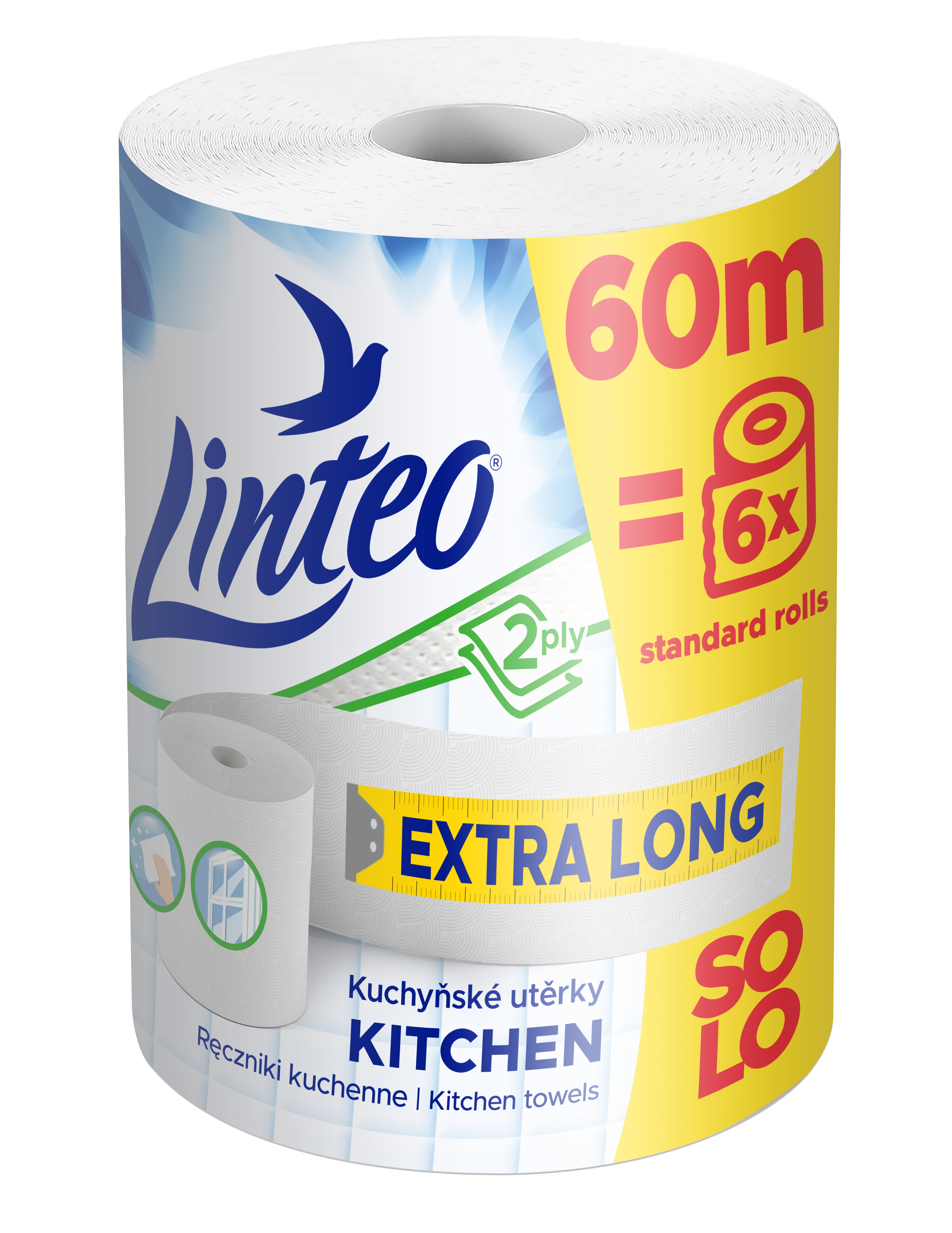 KU XXL Linteo 2vr/60m silné 1role celulóza - jednotlivě balené 60047
