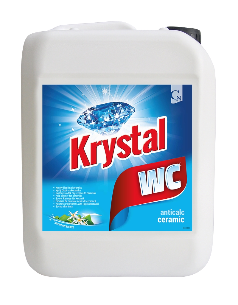 Krystal WC kyselý na keramiku modrý 5l