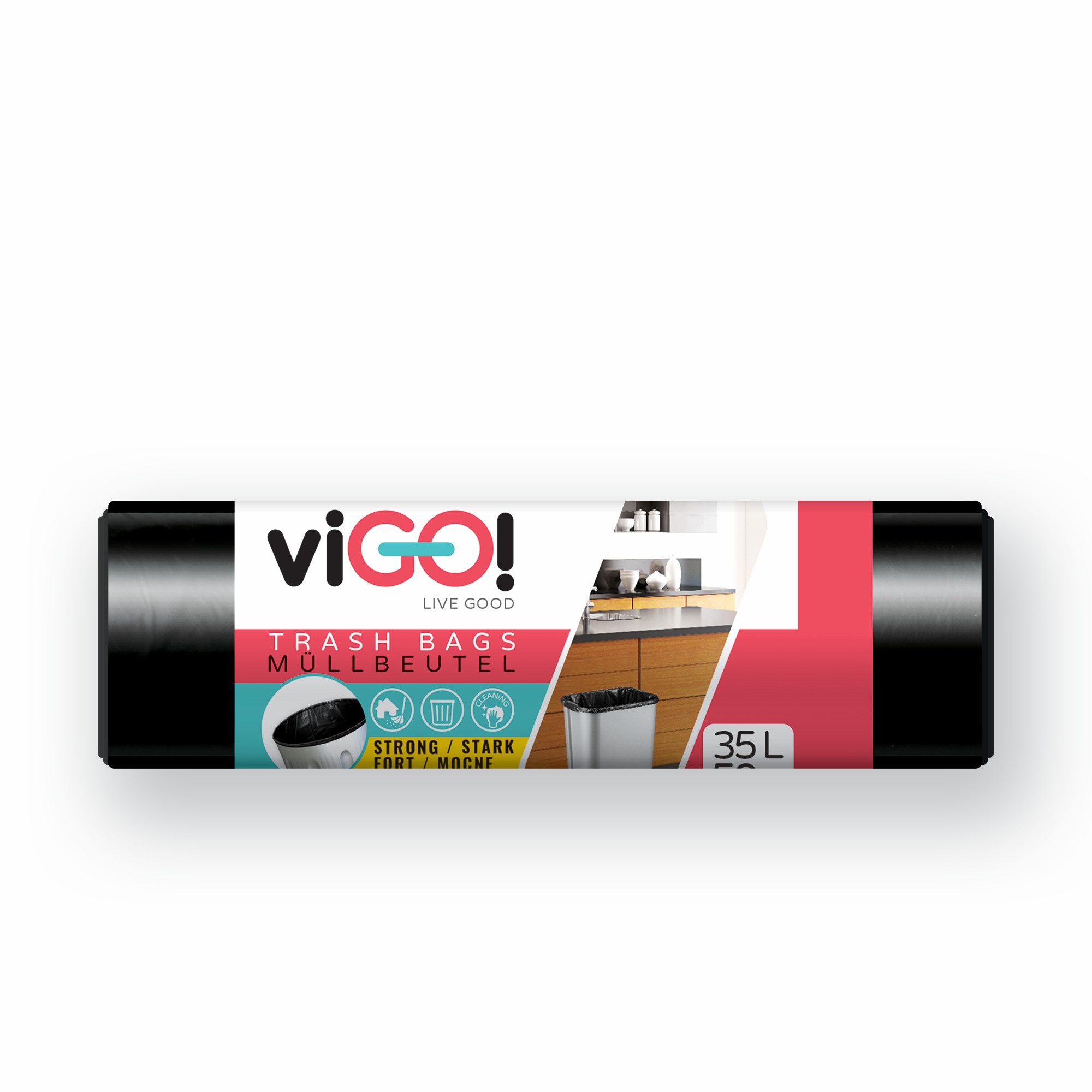 Vigo pytle 35l/50ks,Q021,50x60cm černé  HDPE