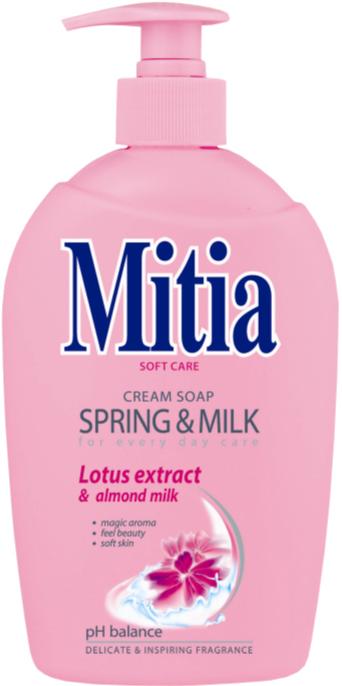 Mitia tek.mýdlo 500ml Spring&milk pumpa