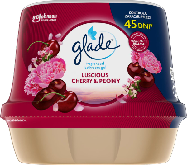Glade vonný gel Lucious Třešeň&Pivoňka  180 g do koupelny