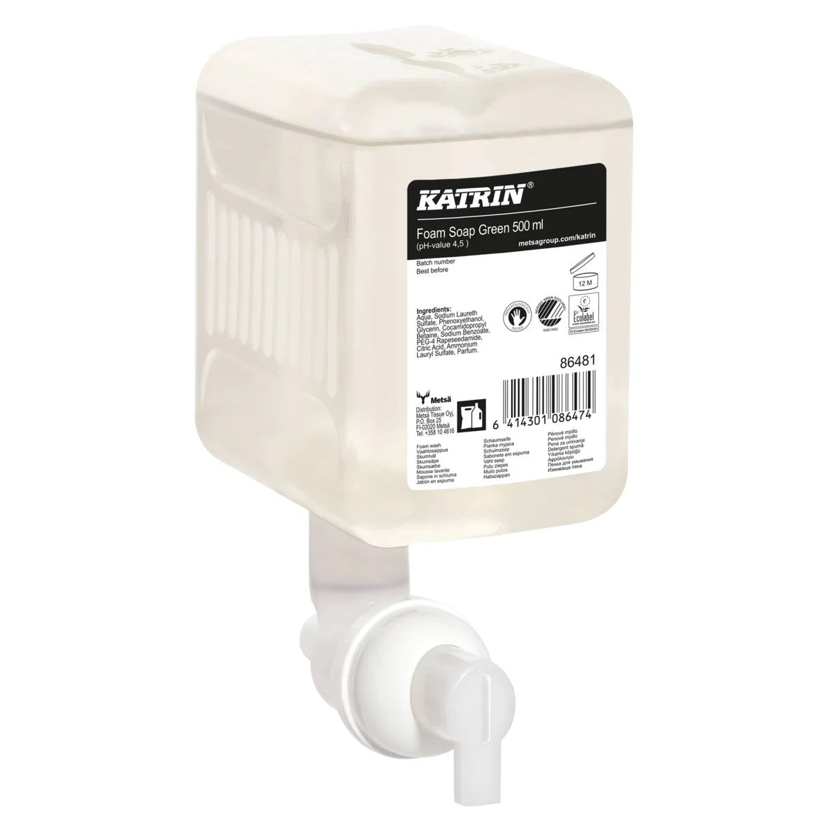 Katrin pěnové mýdlo 500ml 86481 GREEN  - nově vůně březového háje