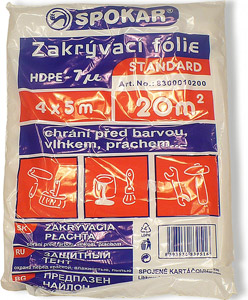 Folie zakrývací 4x5m Spokar 7 µm