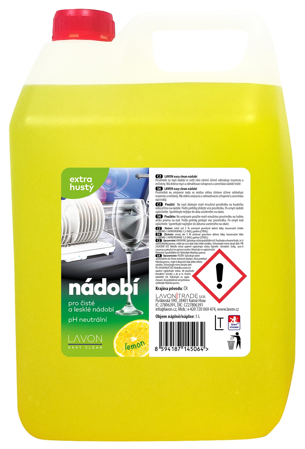 Lavon na nádobí lemon 5l