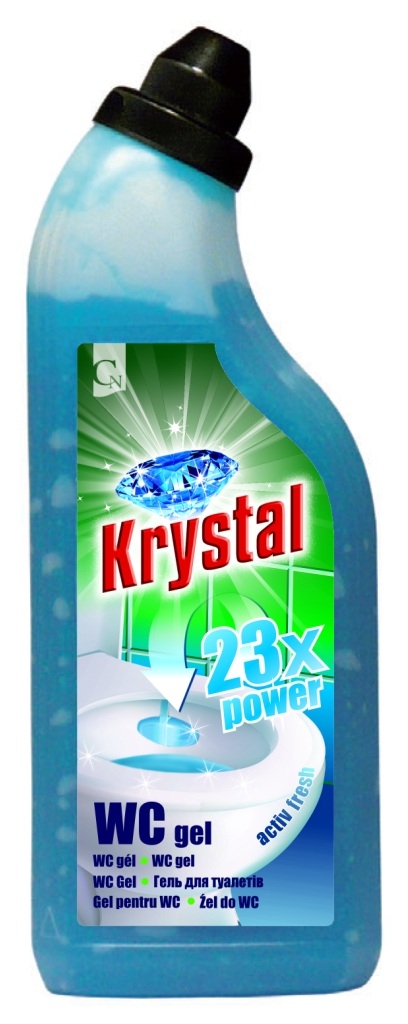 Krystal WC gel do závěsu modrý 750ml