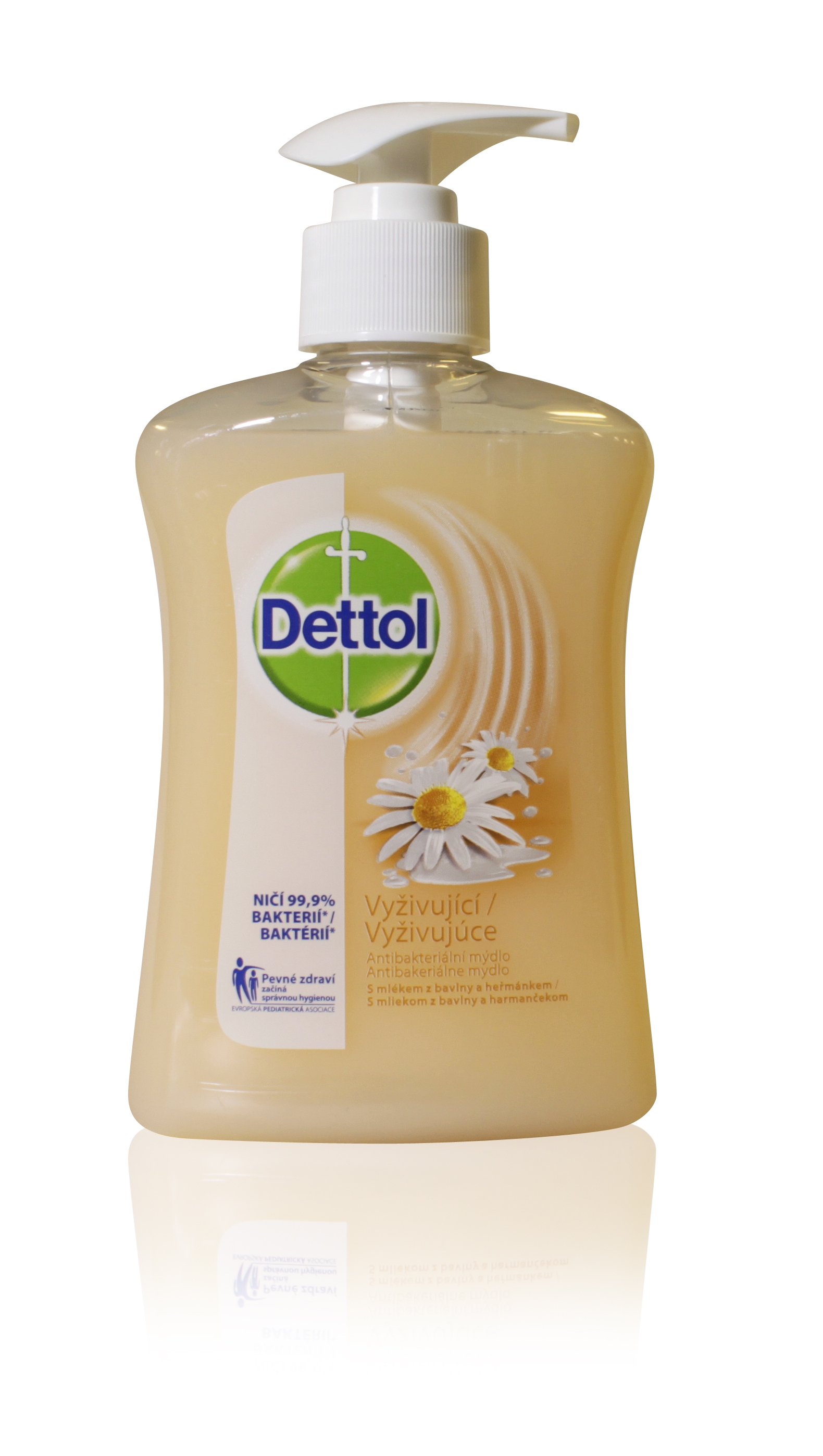 Dettol mýdlo antibakt. zjemňující 250ml Heřmánek