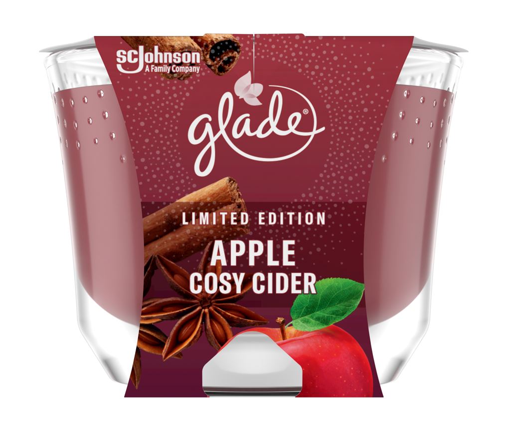 Glade svíčka MAXI Apple Cosy Cider 224g
