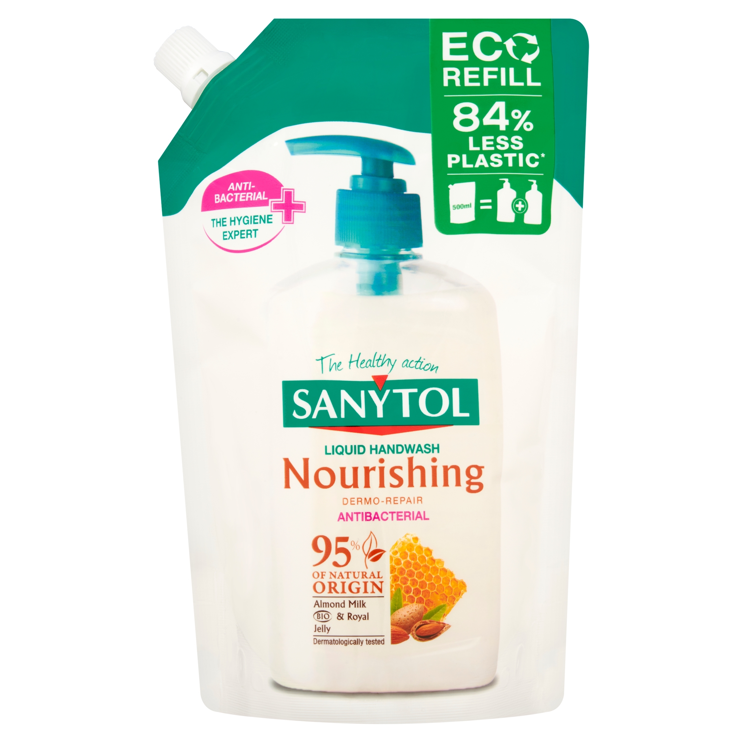 Sanytol 95% RP antibakt. mýdlo náplň-sáček 500ml Vyživující