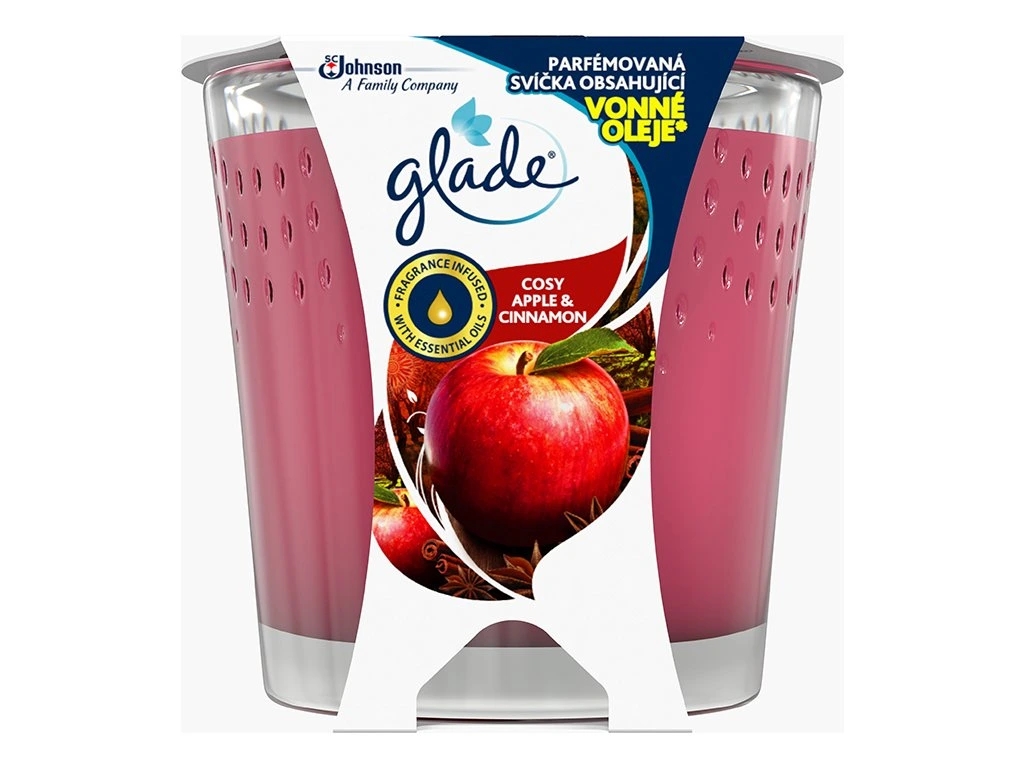 Glade svíčka Cosy Apple & Cinnamon 129g