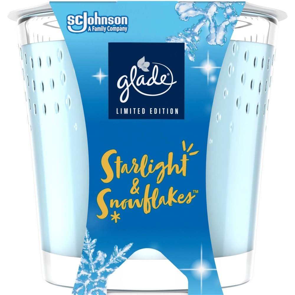 Glade svíčka Starlight Snowflakes 129g