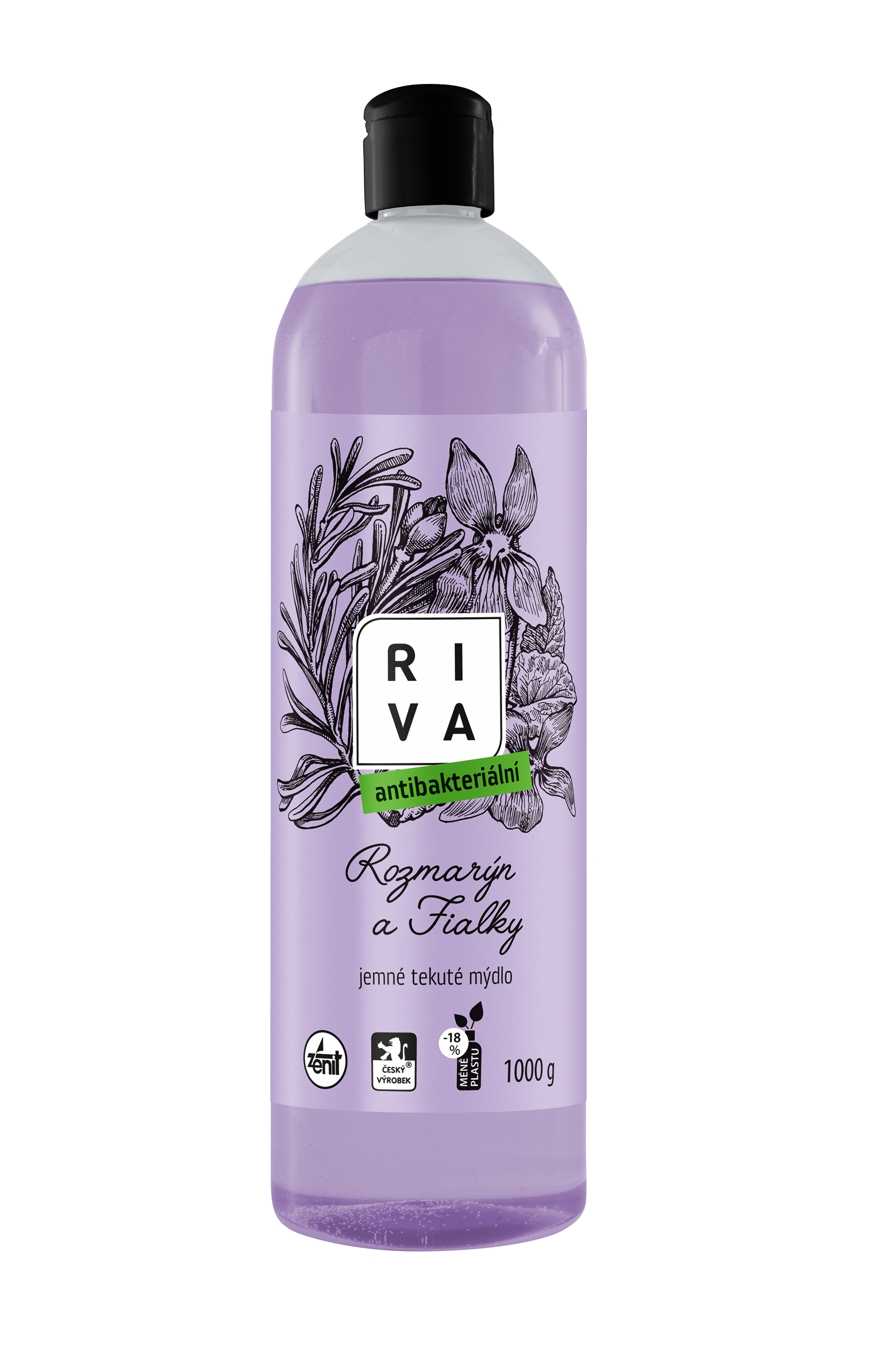 Riva TM antibacterial 1l Rozmarýn a Fialky