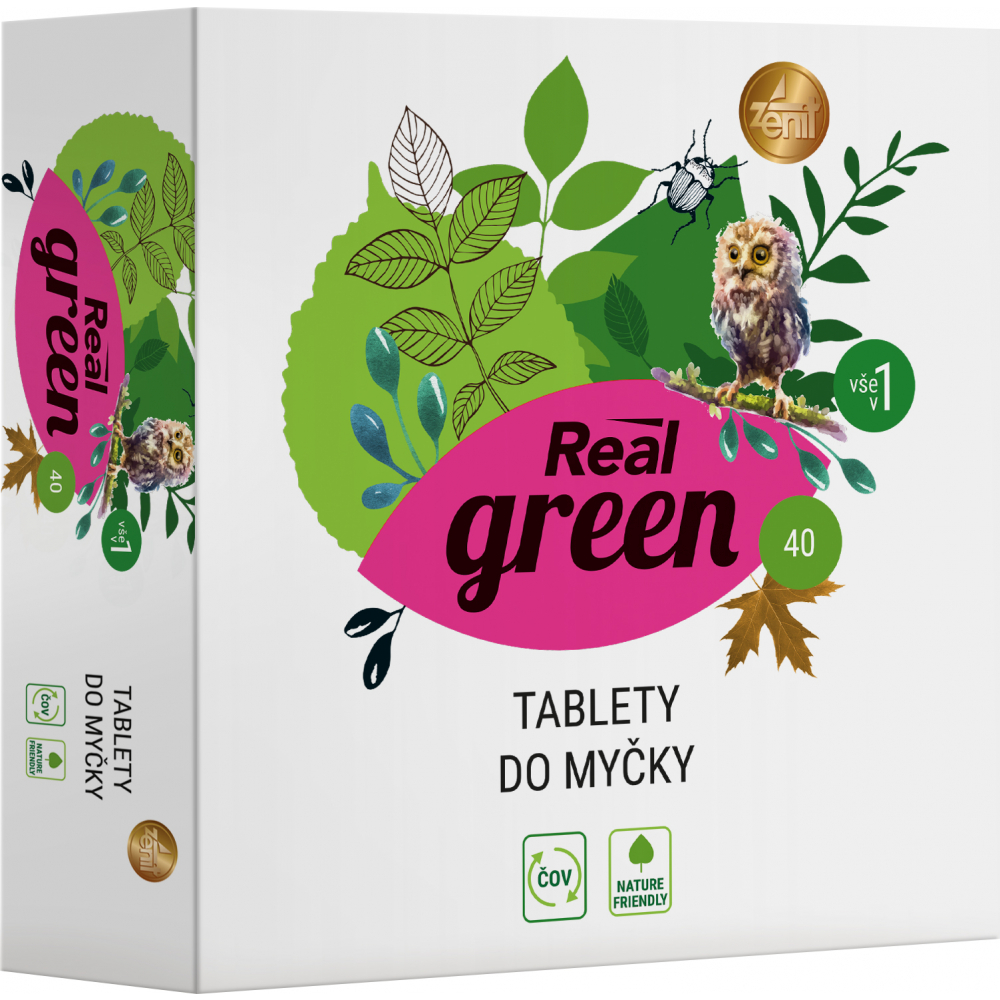Real green tablety do myčky 40ks