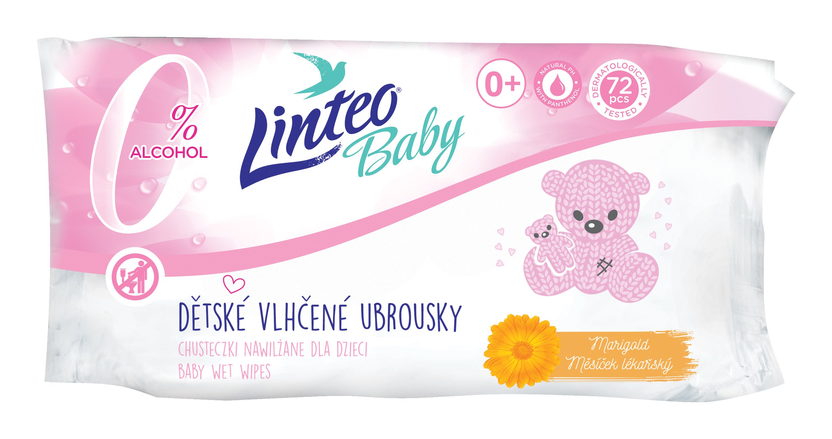 Linteo Baby vlhčené ubrousky dětské 72ks    25751
