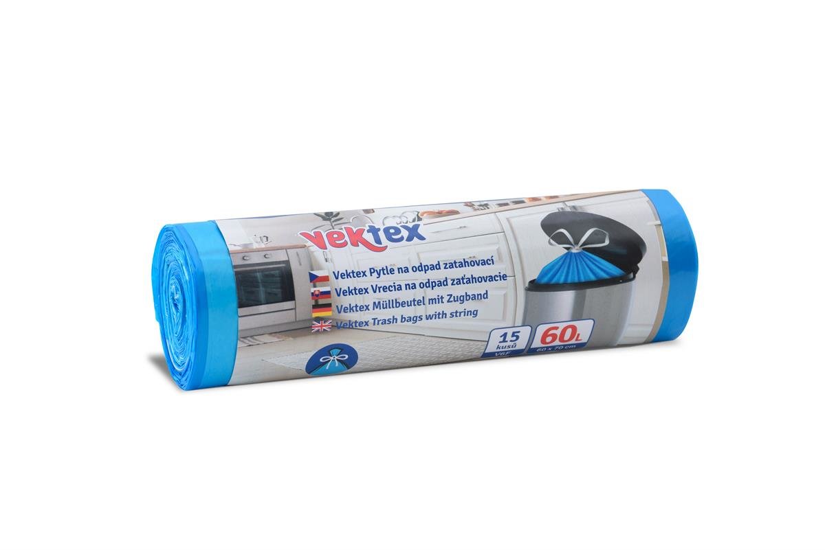Pytle Vektex V6F 60l/15ks zatah.60x70cm modré  20796