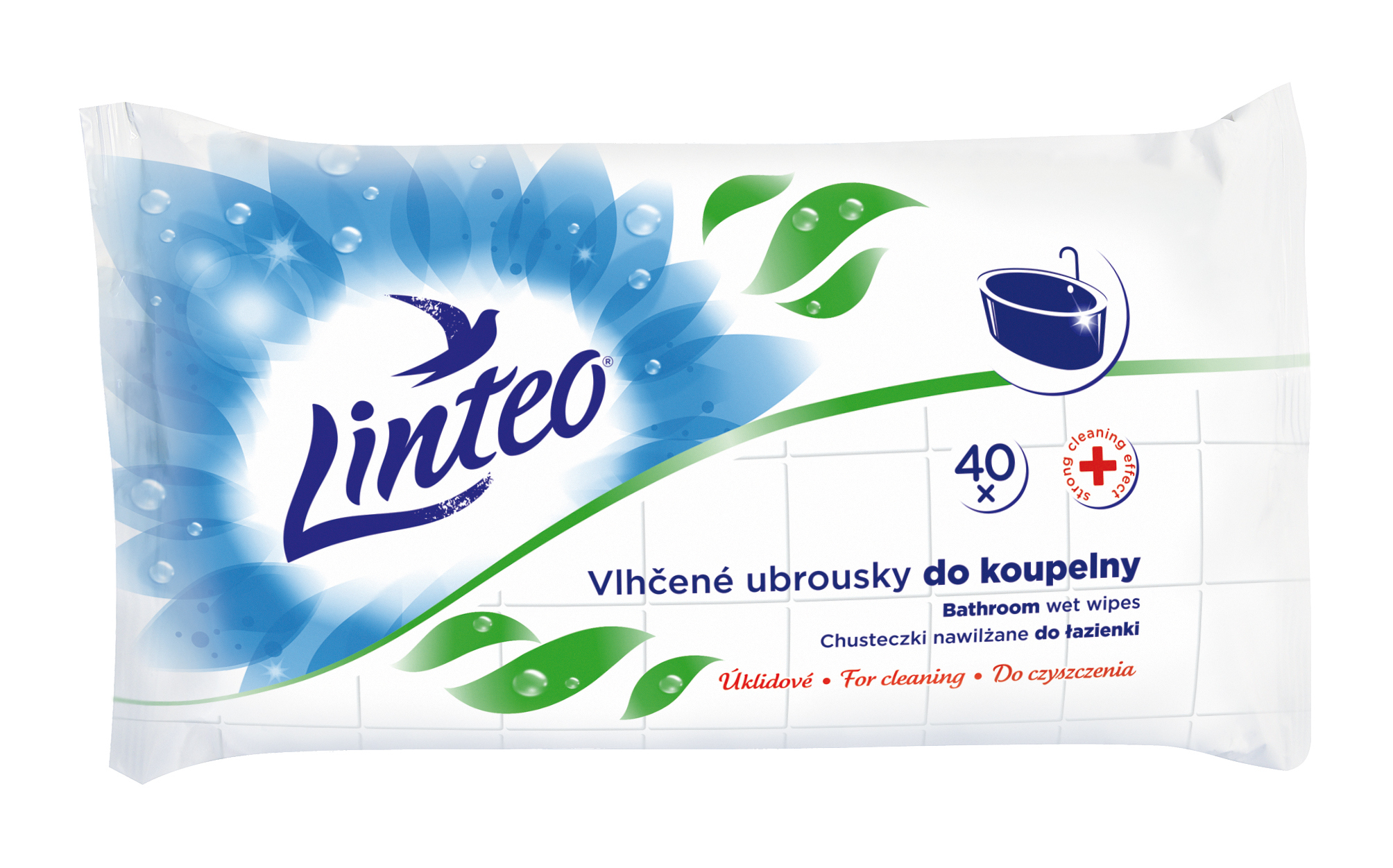 Vlhčené ubr. Linteo do koupelny 40ks