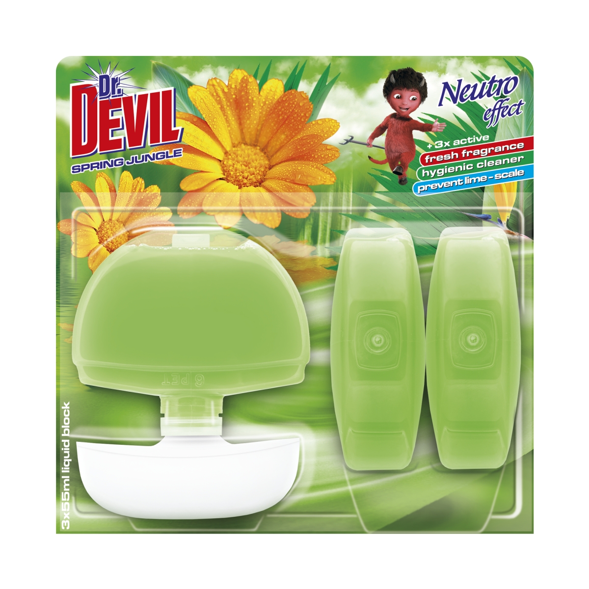 Dr.Devil WC blok Neutro Efect 3x55ml Spring