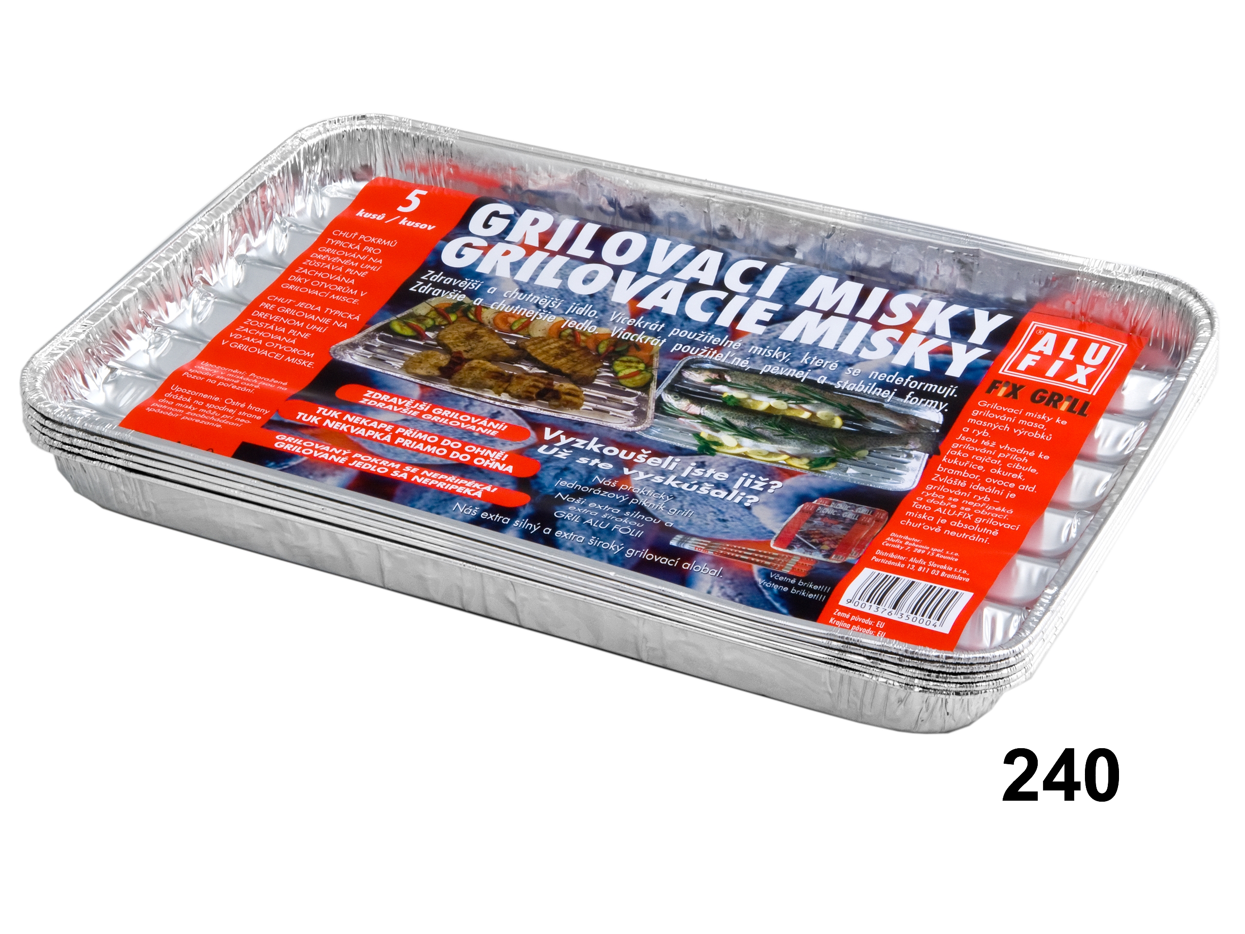 Misky grilovací hliník 5ks