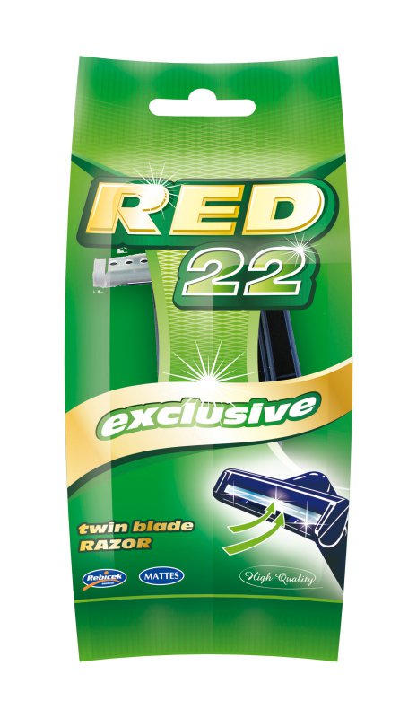 Holící strojek RED22 dvoubř. jednor. 5ks
