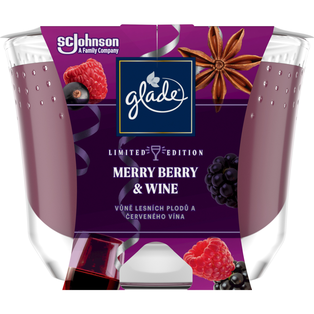 Glade svíčka MAXI Berry&Wine 224g