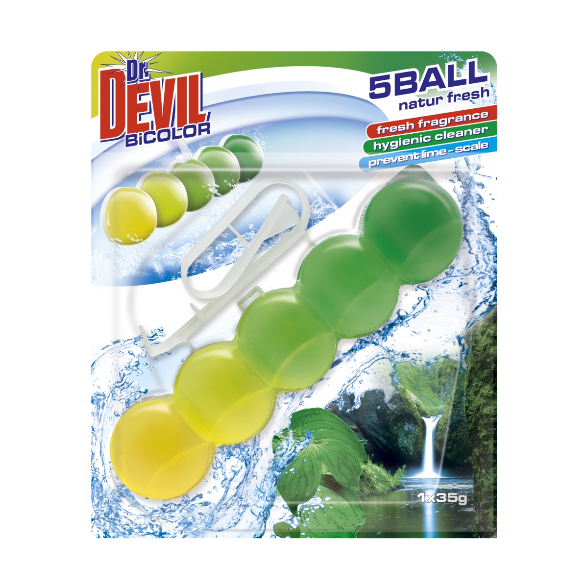 Dr.Devil WC BiCOLOR 5Ball 1x35g Natur Fresh