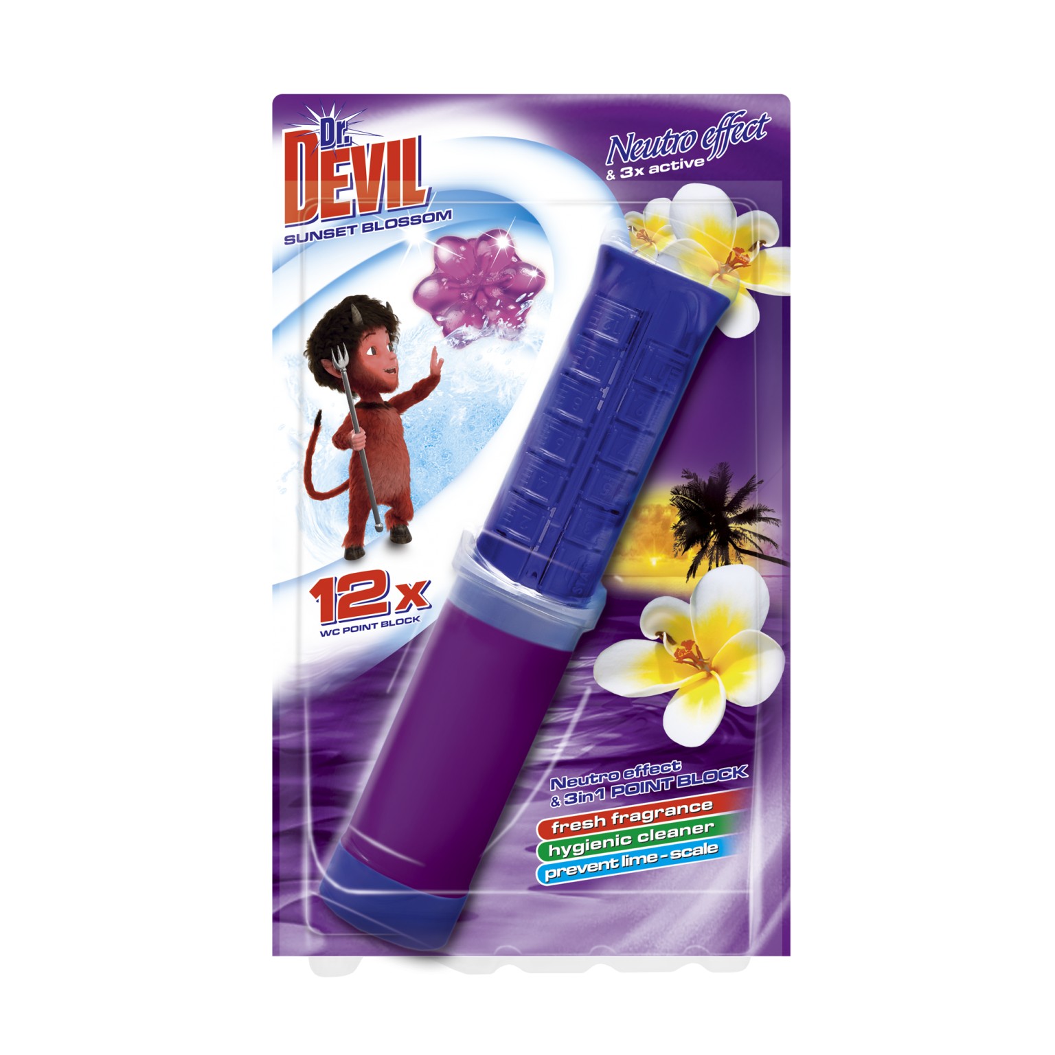 Dr.Devil 3in1 WC Point Block 75ml Sunset blossom