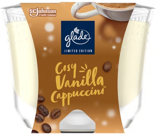 Glade svíčka MAXI Vanilla Cappuccino 224g