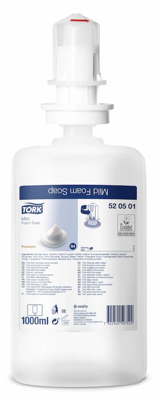 Pěnové mýdlo TORK 520501  Premium Mild 1l   S4