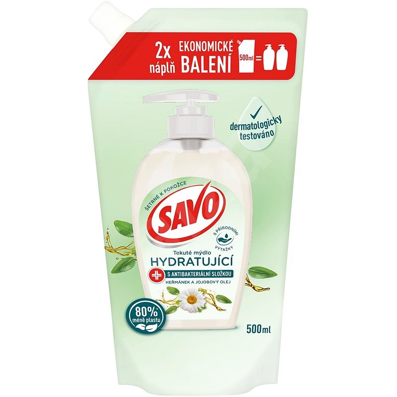 Savo TM hydrat.antib.500ml heř.& jojob.olej náplň